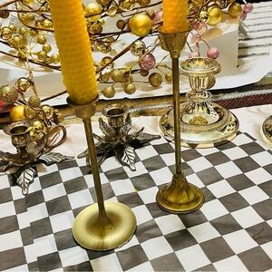 Vintage Elegant Gold solid brass Candle Holders